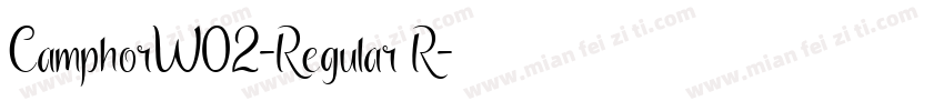 CamphorW02-Regular R字体转换